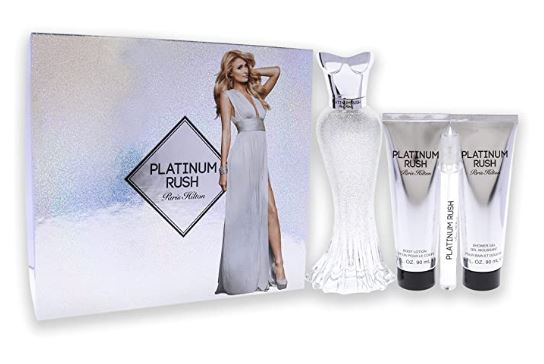Estuche Paris Hilton Platinum Rush Mujer 4pzs 100ml EDP+10ml+Gel De Baño+Crema